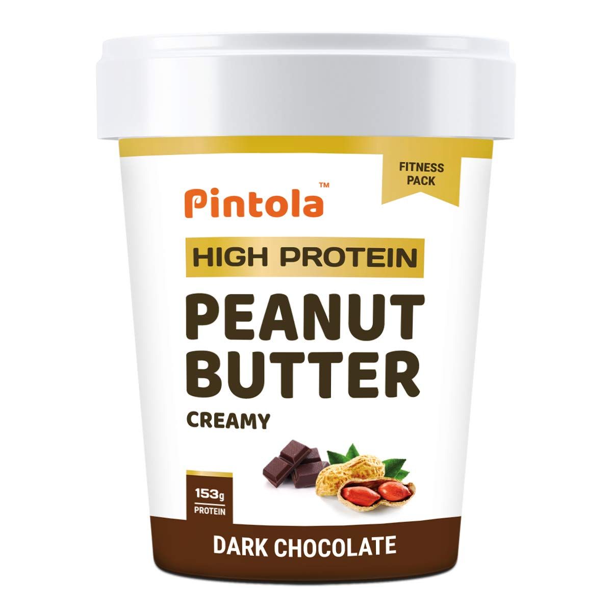 Pintola High Protein Dark Chocolate Creamy Peanut Butter, 510 gm Price