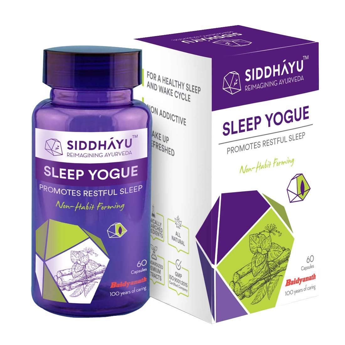 Siddhayu Sleep Yogue for Restful Sleep, 60 Capsules, Pack of 1 