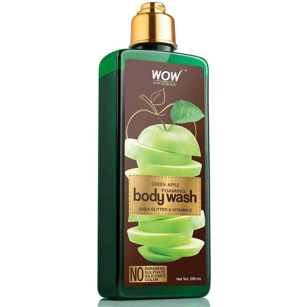WOW Skin Science Green Apple Foaming Body Wash, 250 ml, Pack of 1 