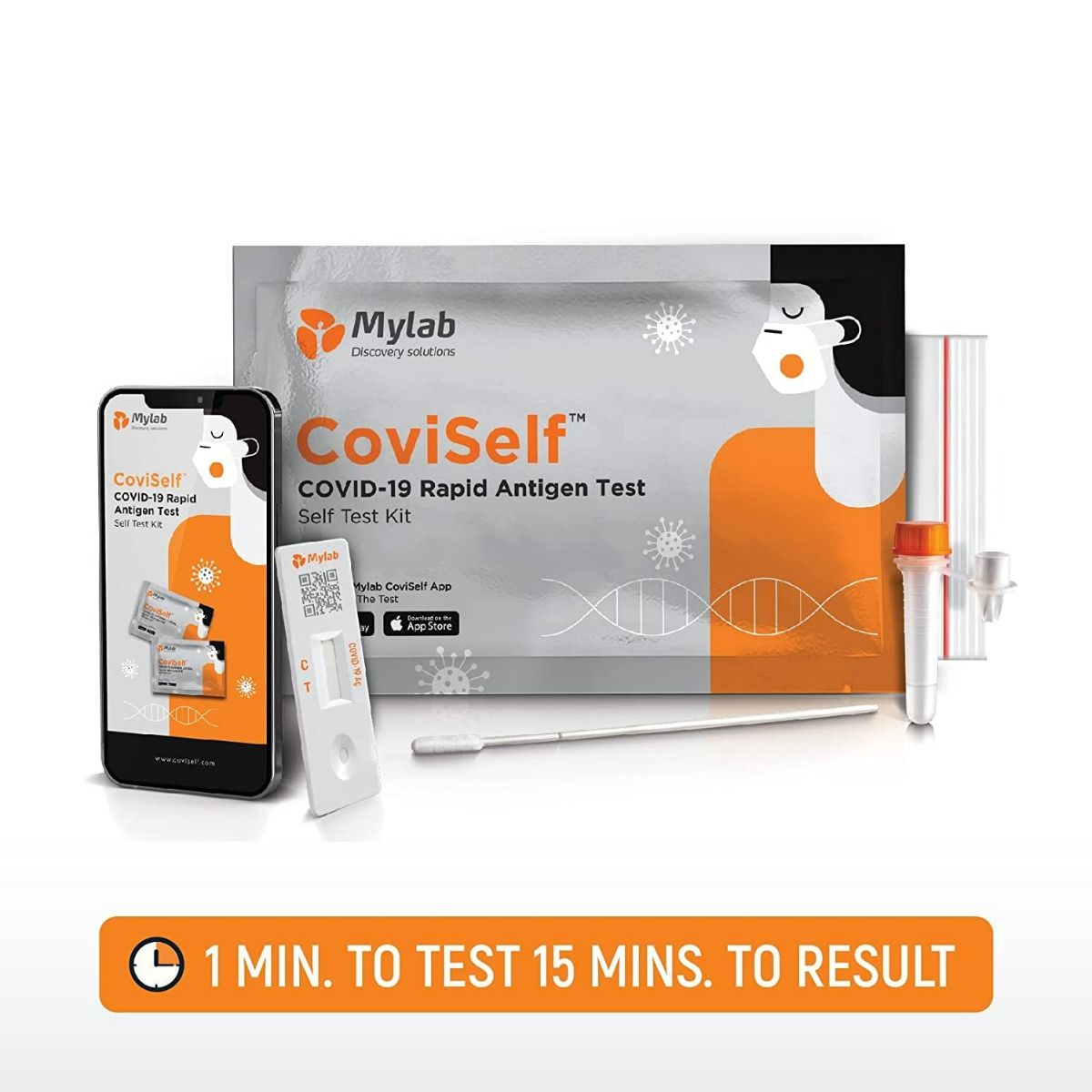 Mylab CoviSelf COVID-19 Rapid Antigen Self Test Kit, 1 Count, Pack of 1 