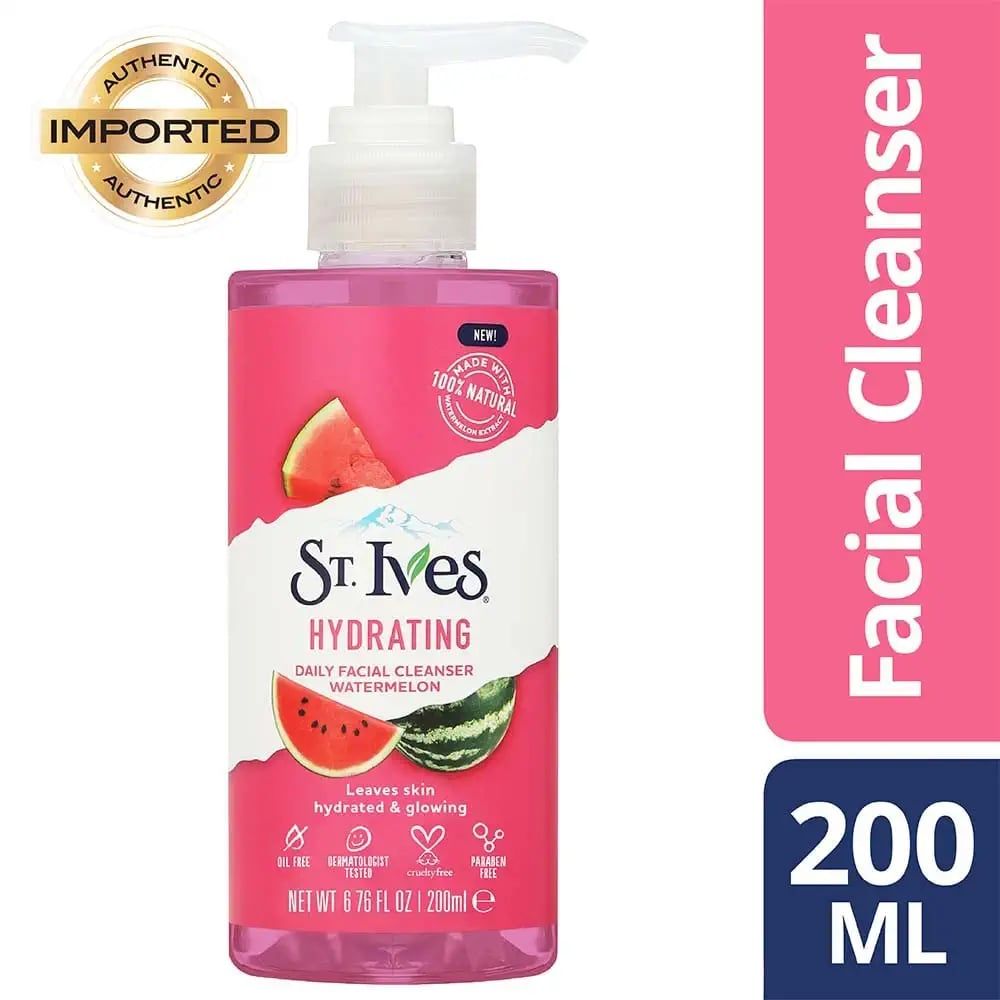 St.Ives Hydrating Watermelon Flavour Daily Facial Cleanser, 200 ml, Pack of 1 