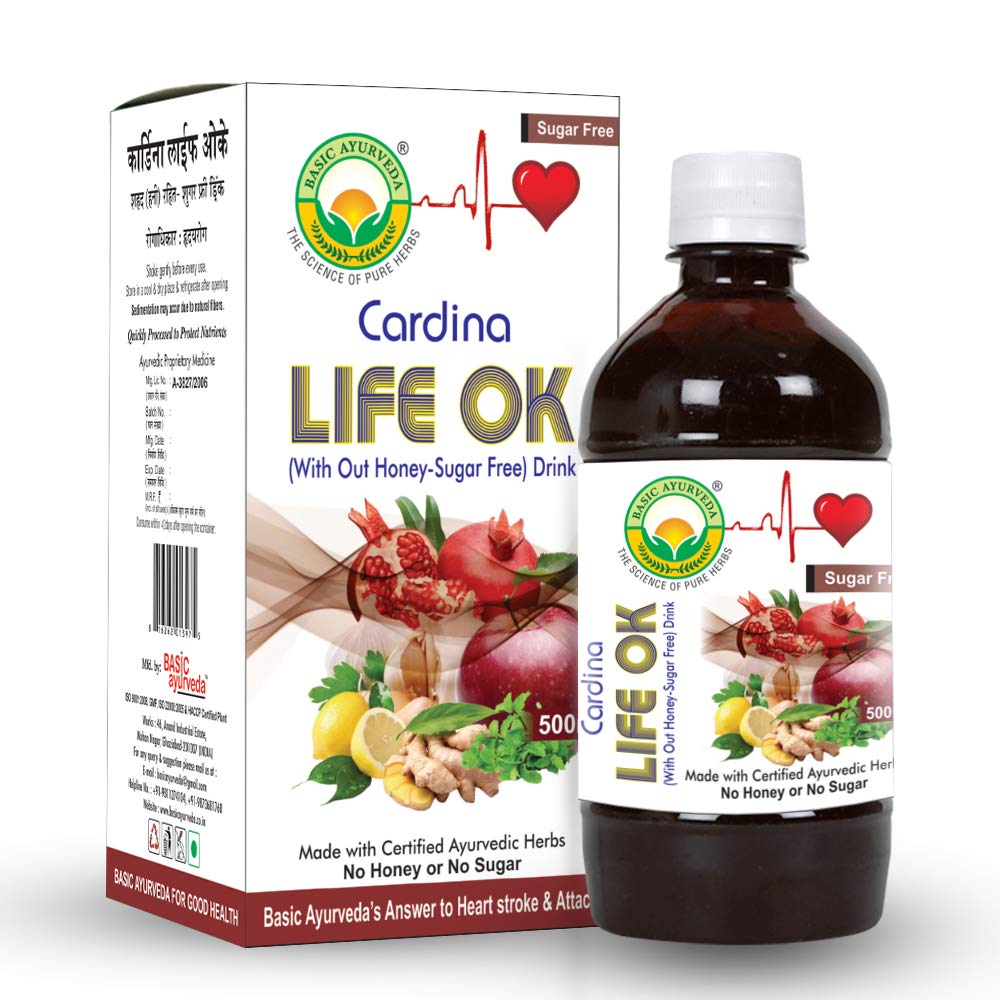 Basic Ayurveda Cardina Life Ok HoneySugar Free Drink, 500 ml Price