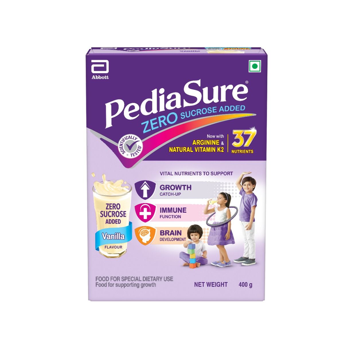 Buy PediaSure Zero Sucrose Added Vanilla Flavour Powder, 400 gm Online