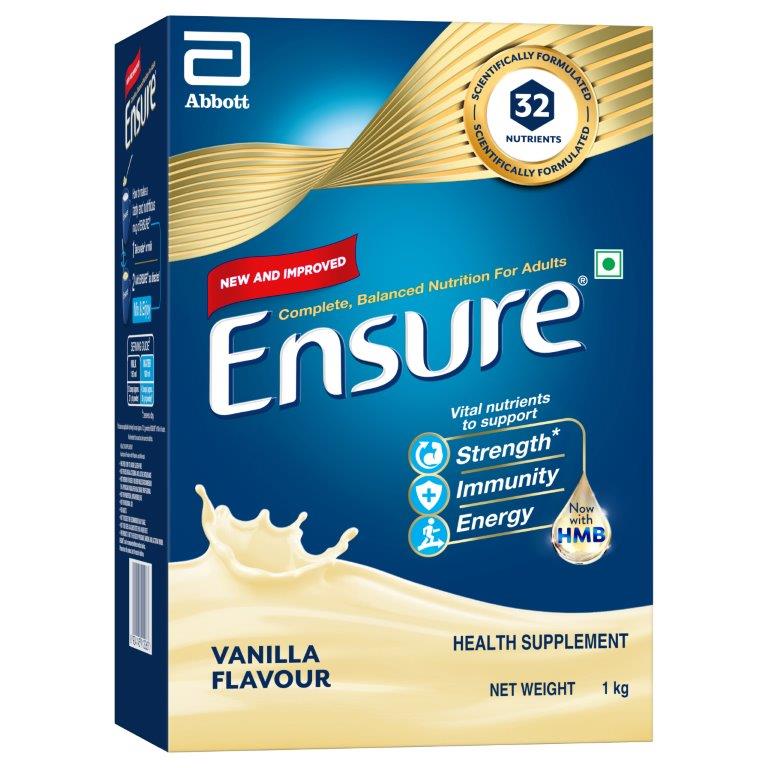 Buy Ensure Vanilla Flavour Powder, 1 Kg Refill Pack Online
