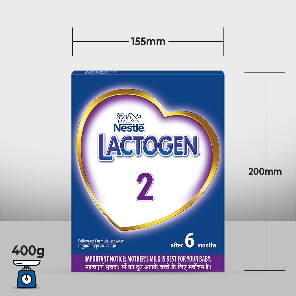Nestle Lactogen Follow-Up Formula Stage 2 (After 6 Months) Powder, 400 gm Refill Pack, Pack of 1 