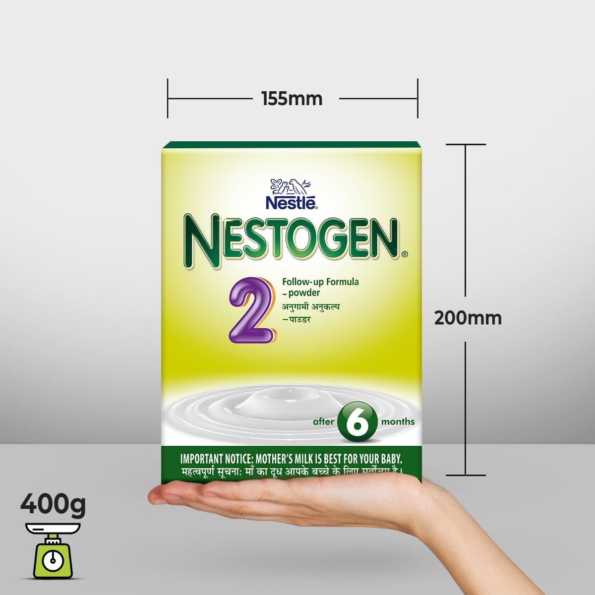 Nestle Nestogen Infant Formula Stage 2 (After 6 Months) Powder, 400 gm Refill Pack, Pack of 1 