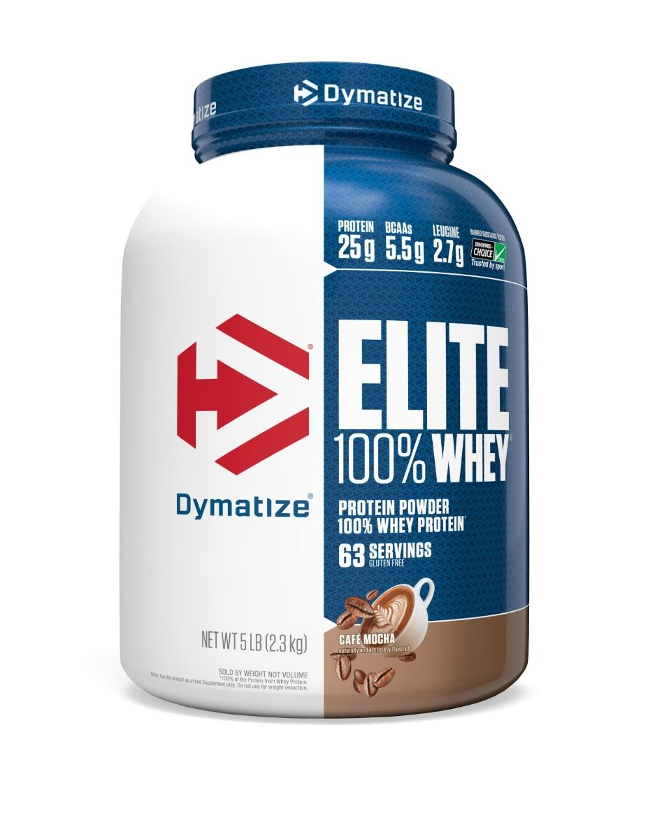 Buy Dymatize Elite 100% Whey Protein Cafe Mocha Flavour Powder, 5 lb Online