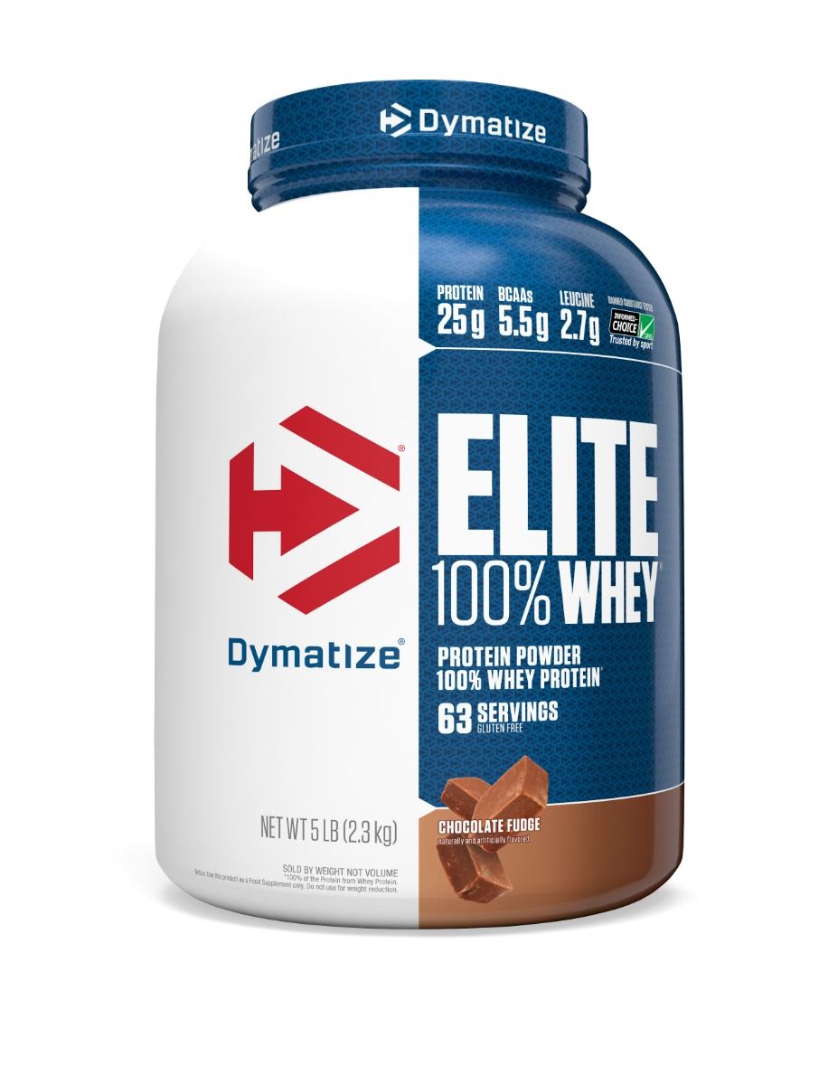 Buy Dymatize Elite 100% Whey Protein Chocolate Fudge Flavour Powder, 5 lb Online