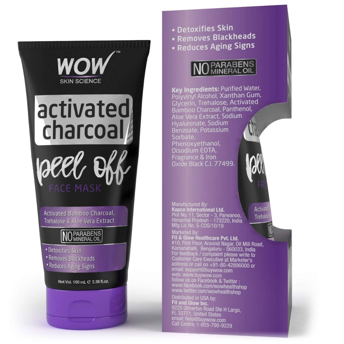 Wow Skin Science Activated Charcoal Peel Off Face Mask 100 Ml Price