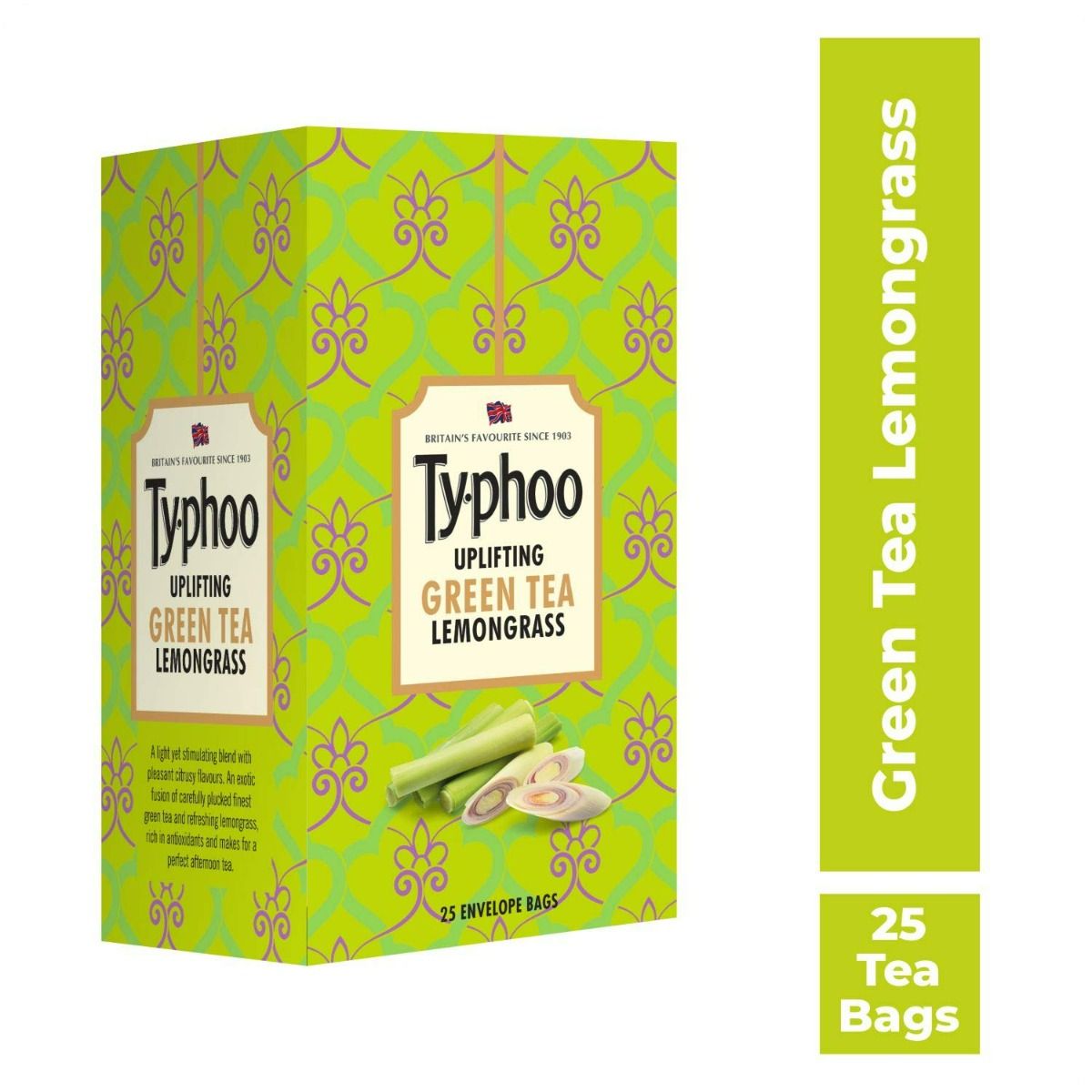 Buy Ty.phoo Uplifting Green Tea Lemongrass Bags, 25 Count Online