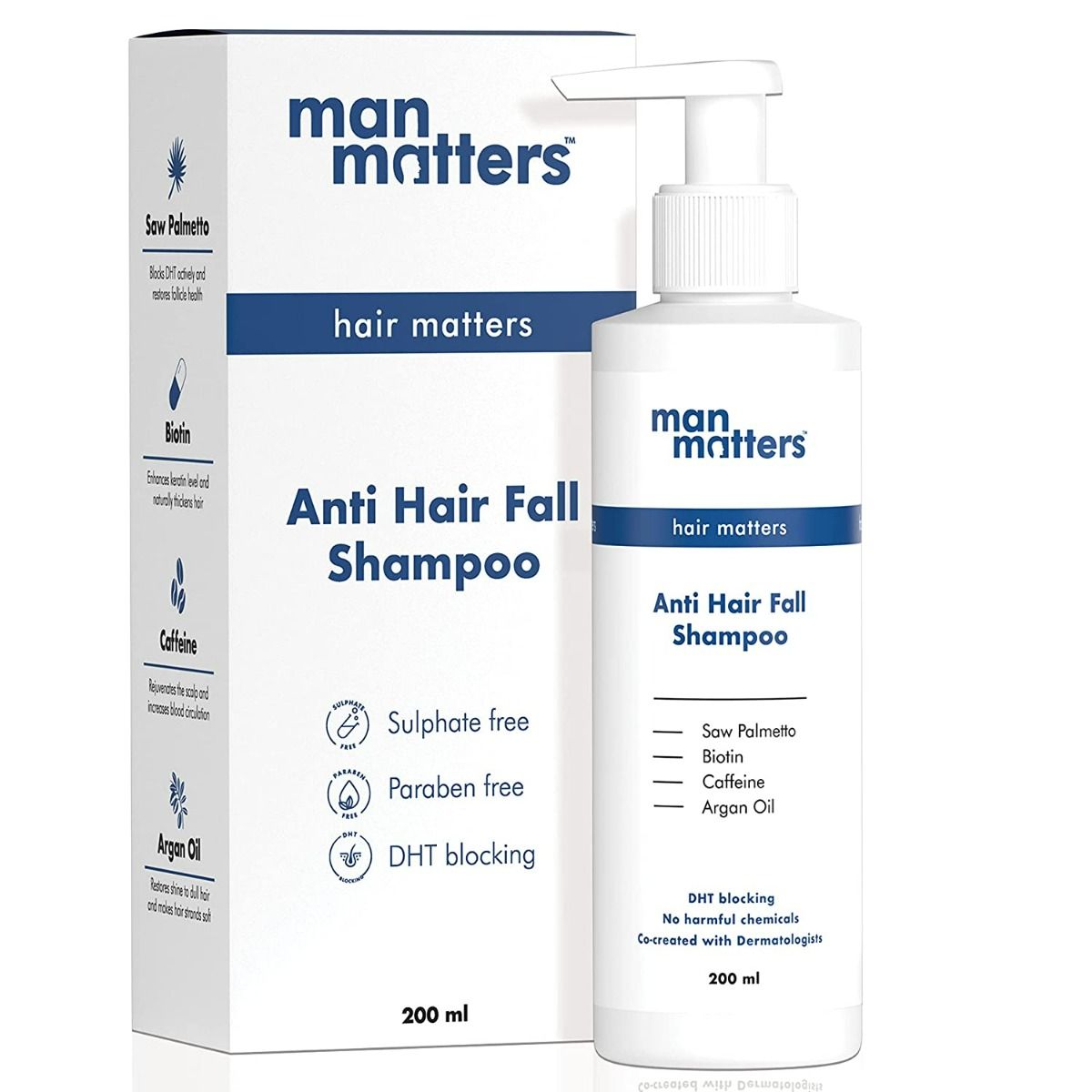 Man Matters Anti Hair Fall Shampoo, 200 ml Price, Uses, Side Effects,  Composition - Apollo Pharmacy