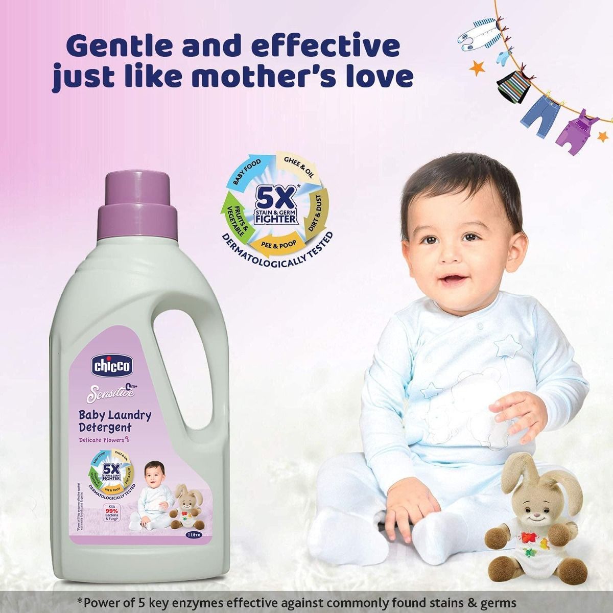 Chicco Baby Laundry Detergent Delicate Flowers Liquid, 1 Litre Price, Uses, Side Effects