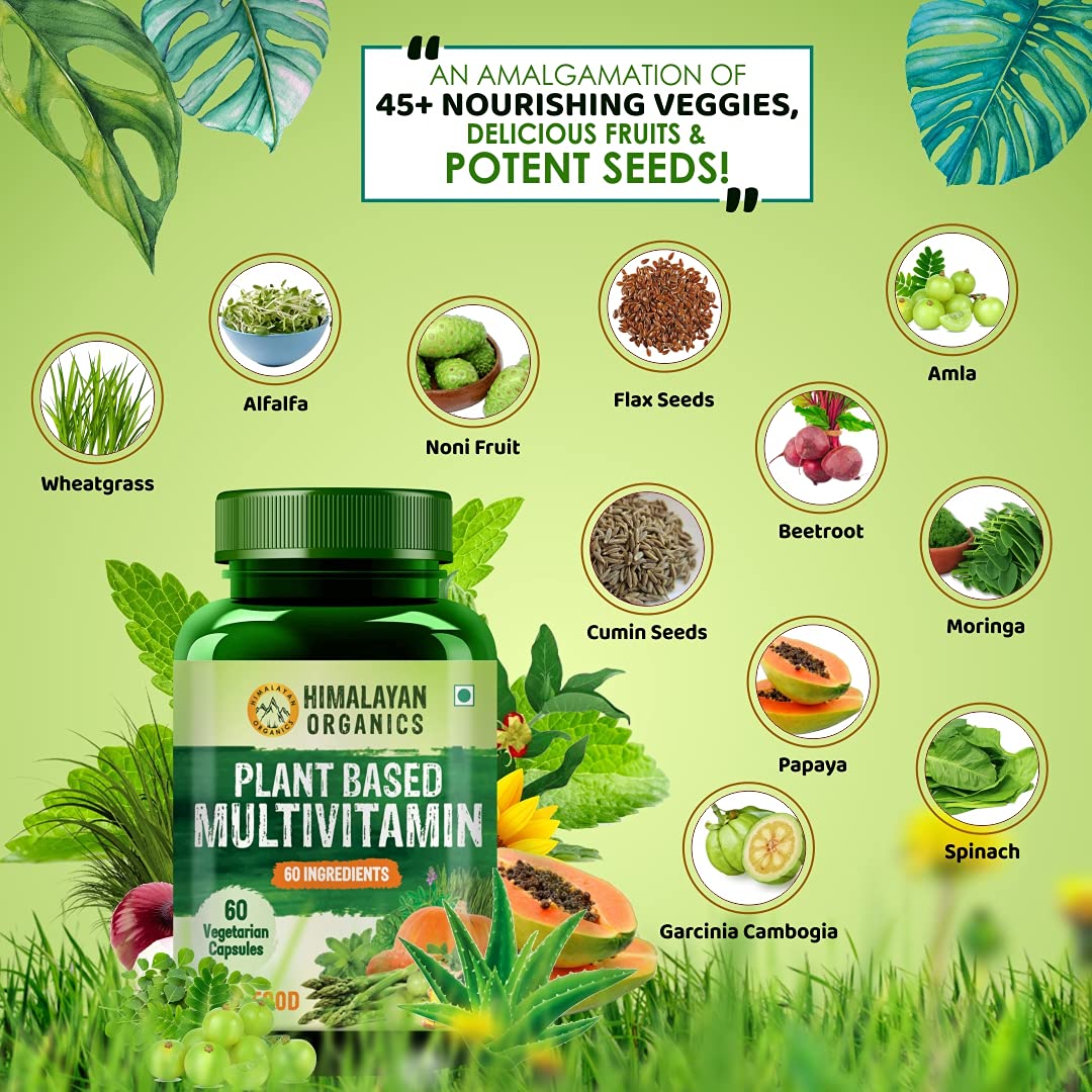 Himalayan Organics Plant Based Multivitamin, 60 Capsules, Pack of 1 