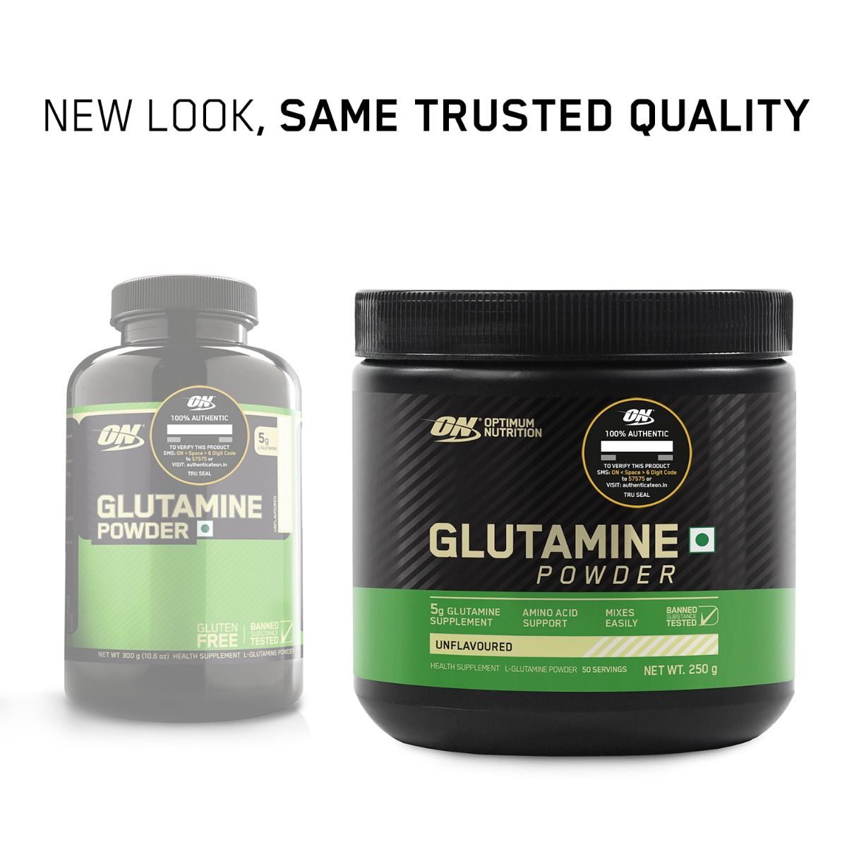 Optimum Nutrition (ON) Glutamine Unflavoured Powder, 250 gm, Pack of 1 