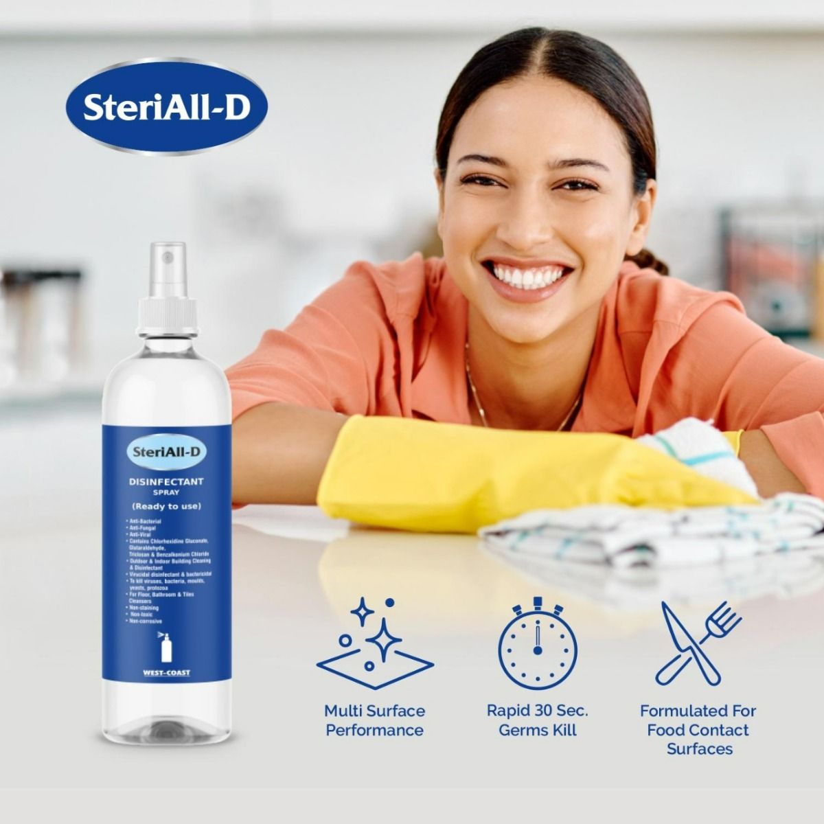 SteriAllD Disinfectant Spray, 100 ml Price, Uses, Side Effects