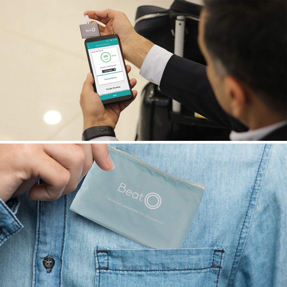 BeatO Smart Kit with 20 Strips & 20 Lancets, 1 Count + Free