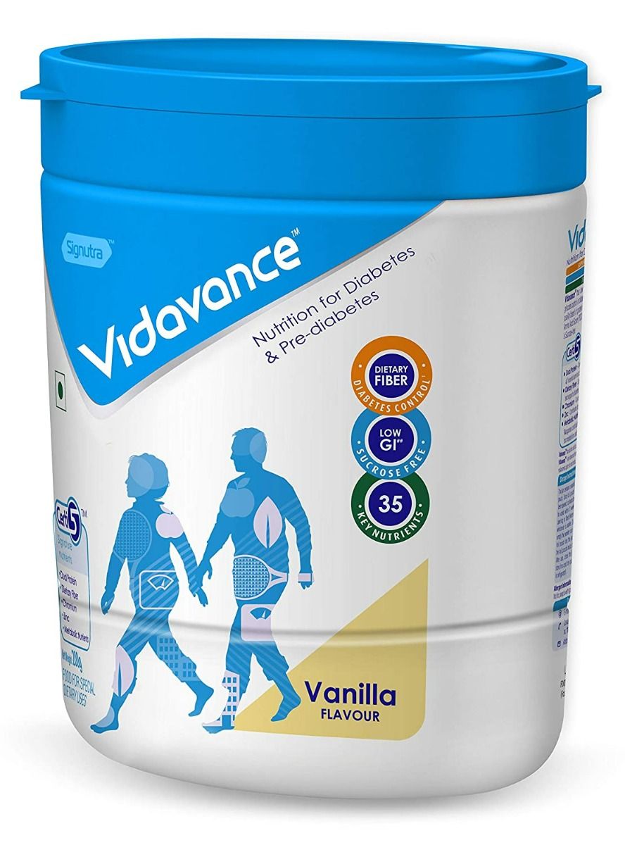 Vidavance Advanced Nutrition Vanilla Flavour Powder for Diabetes & Pre