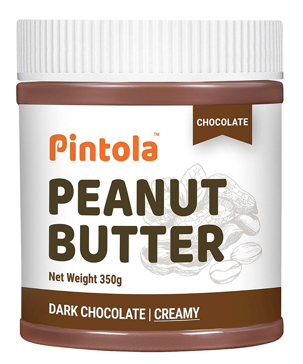 Buy Pintola Dark Chocolate Creamy Peanut Butter, 350 gm Online