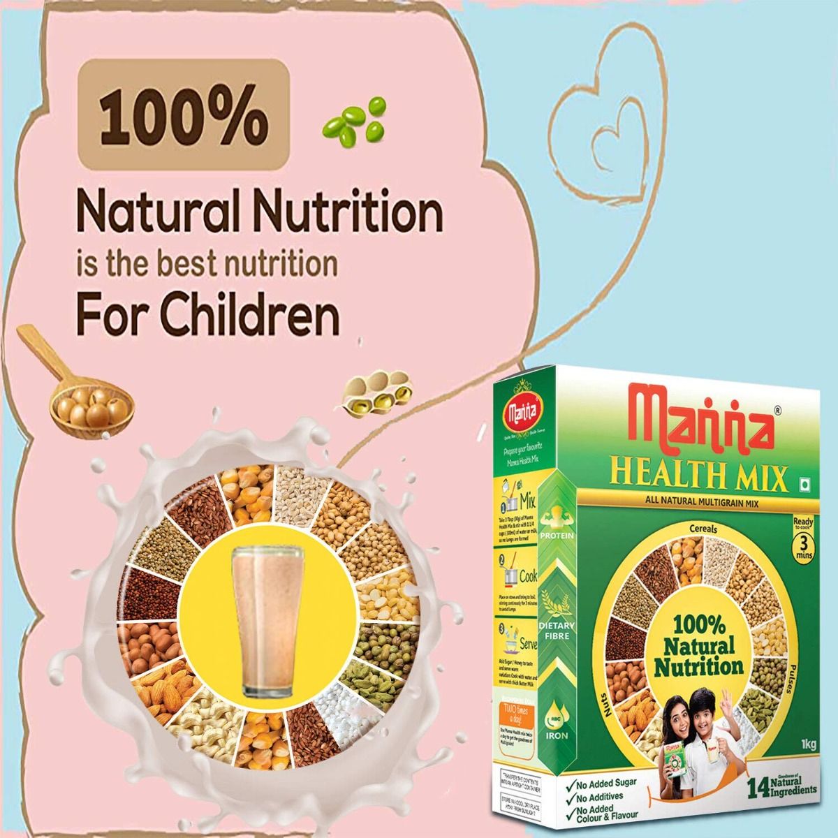 Manna Health Mix Powder, 1 Kg Price, Uses, Side Effects, Composition ...