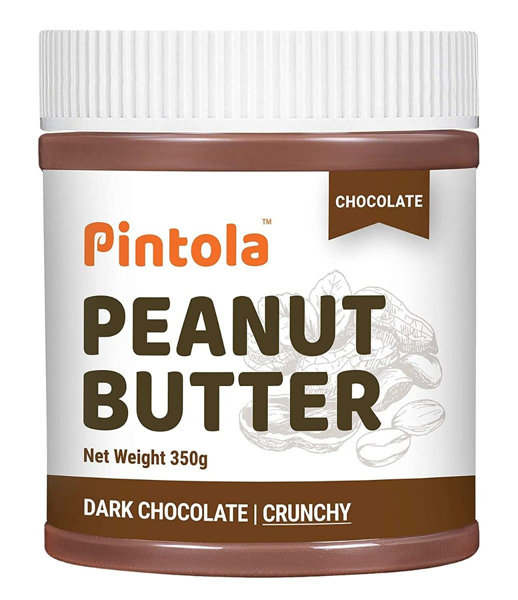 Buy Pintola Dark Chocolate Crunchy Peanut Butter, 350 gm Online