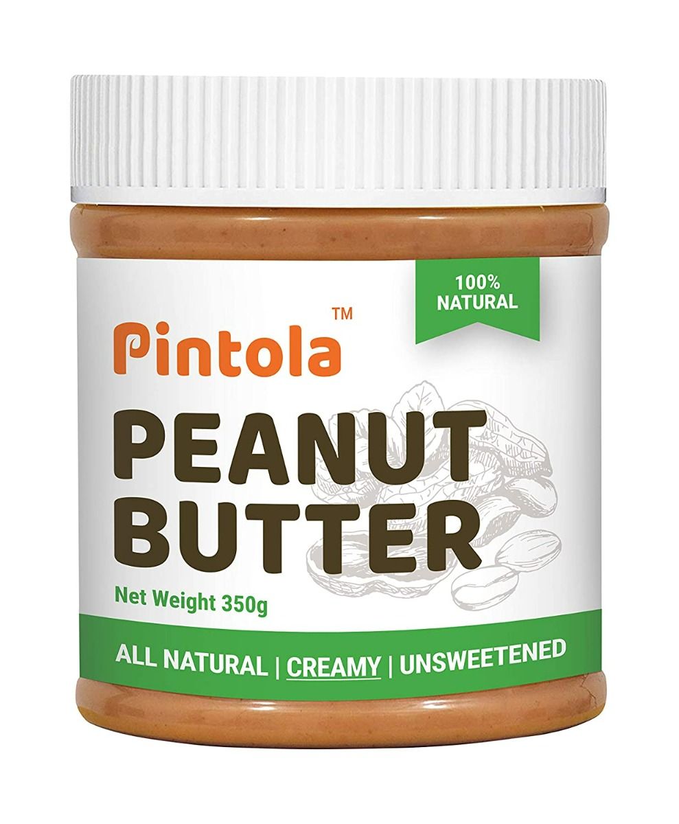 Pintola All Natural Creamy Peanut Butter, 350 gm, Pack of 1 