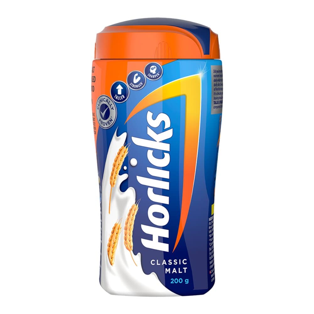 Buy Horlicks Classic Malt Flavour Powder, 200 gm Online