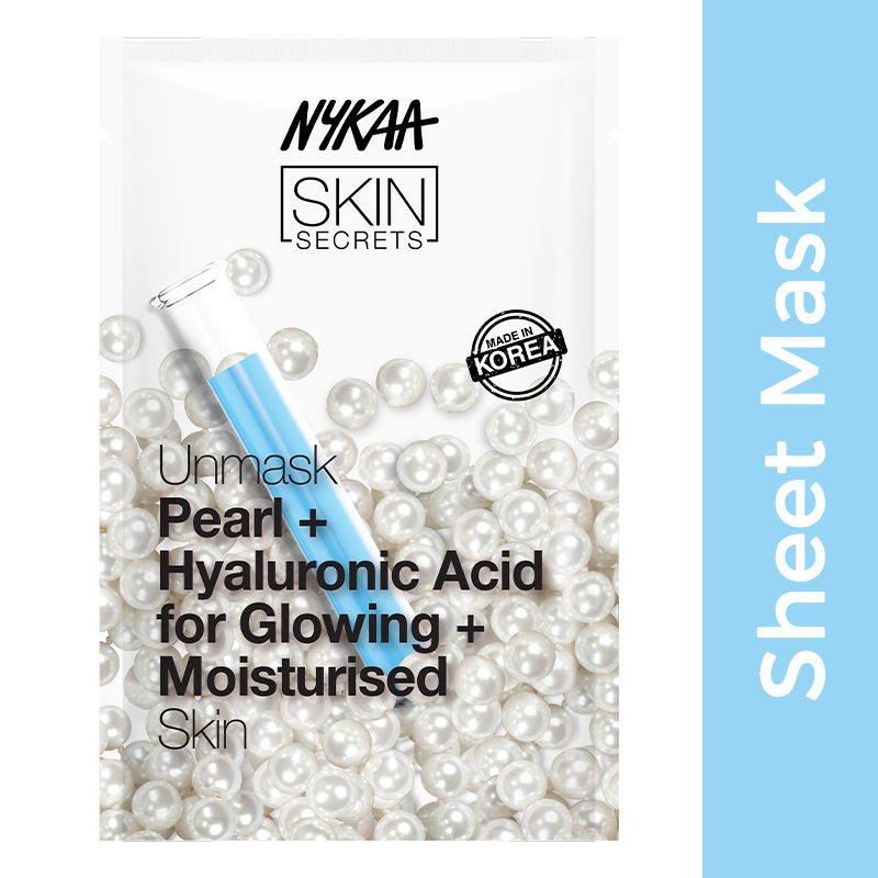 Nykaa Skin Secrets Pearl + Hyaluronic Acid Sheet Mask, 20 ml, Pack of 1 