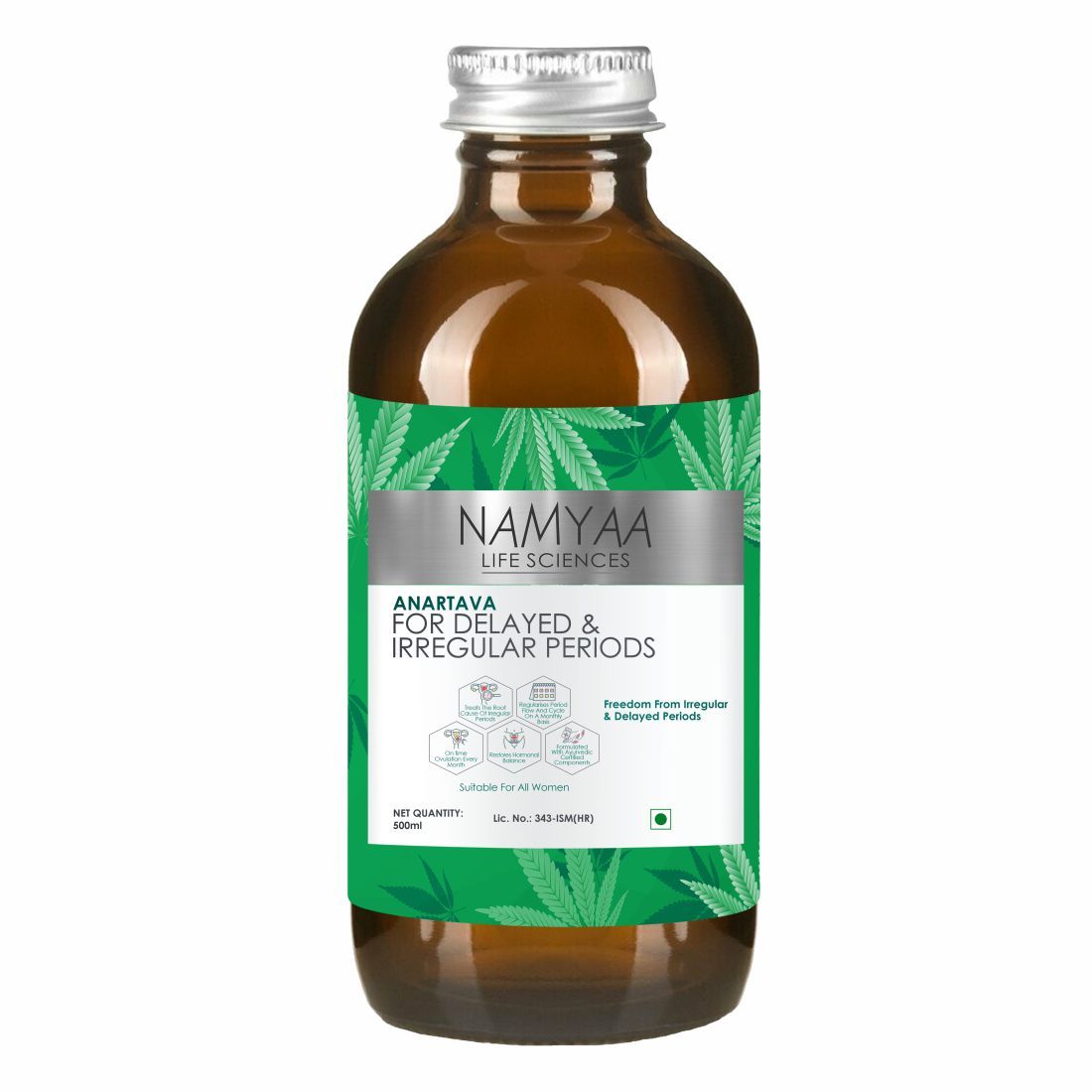 Buy Namyaa Anartava for Delayed & Irregular Periods Syrup, 500 ml Online