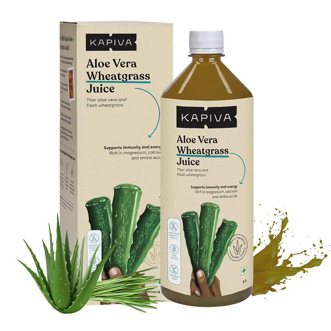 Buy Kapiva Aloe Vera Wheatgrass Juice, 1 L Online