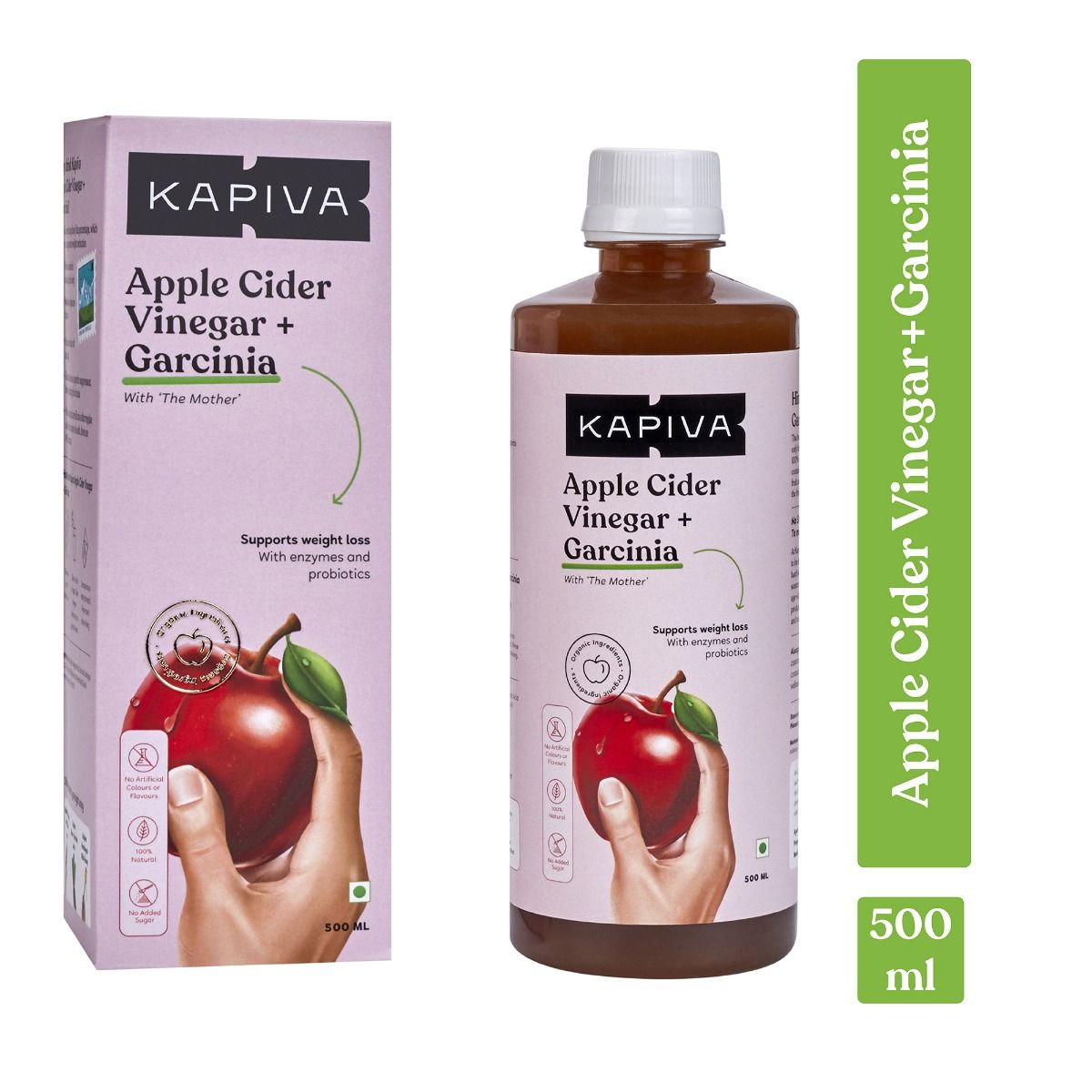 Buy Kapiva Apple Cider Vinegar + Garcinia Juice, 500 ml Online