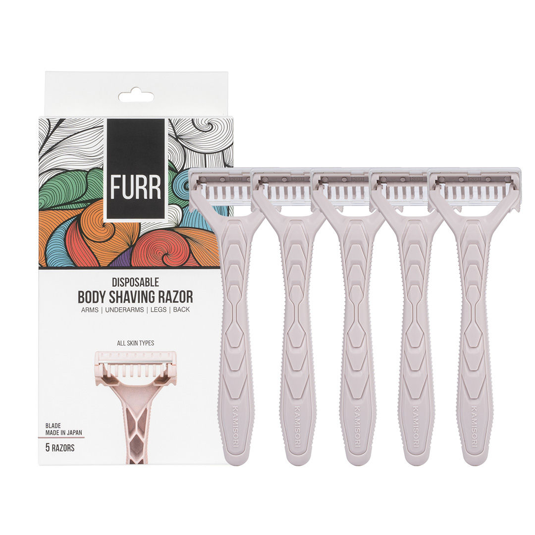 FURR by Pee Safe Body Shaving Razor, 5 Count, Pack of 1 