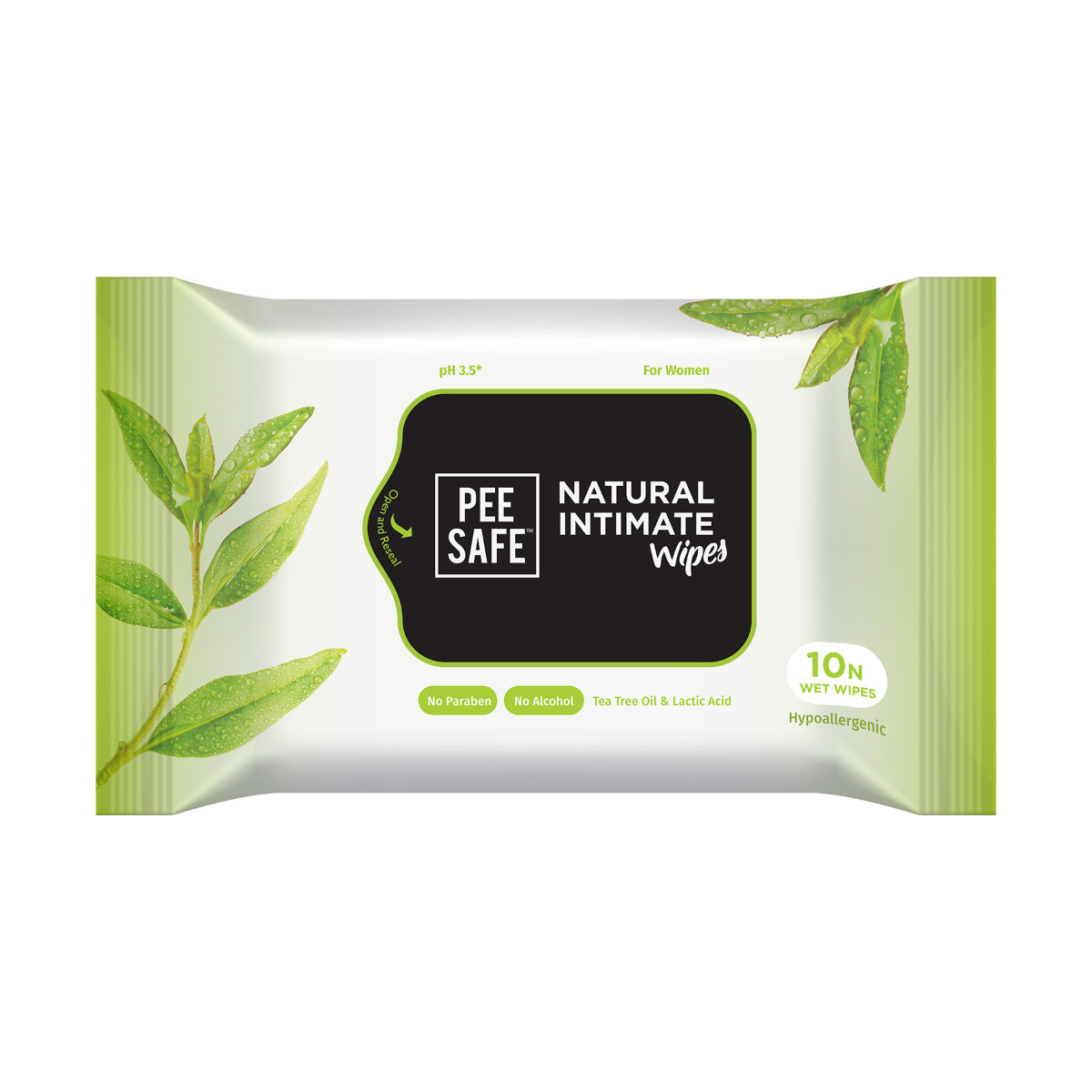Buy Pee Safe Natural Intimate Wipes, 10 Count Online