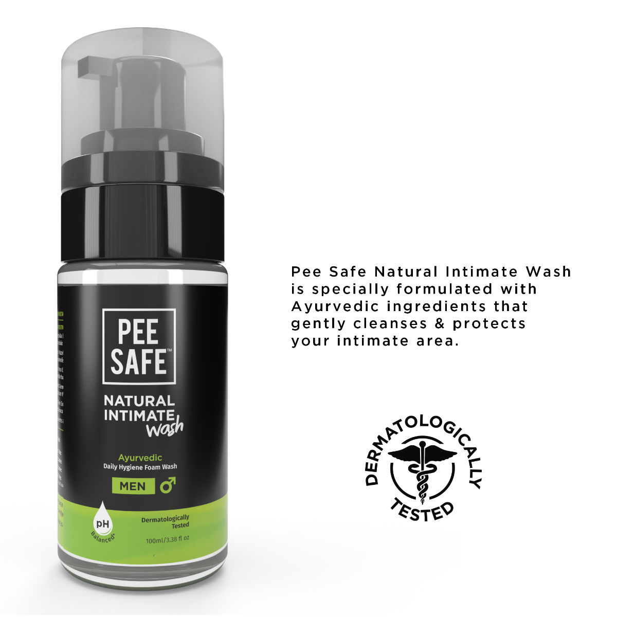 Pee Safe Natural Intimate Wash for Men, 100 ml, Pack of 1 