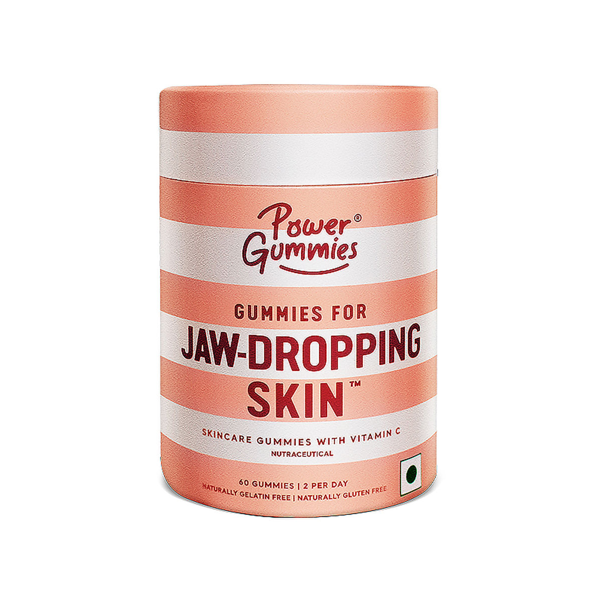 Buy Power Gummies Jaw Dropping Skincare Gummies with Vitamin C Lemon Twist Flavour, 60 Count Online