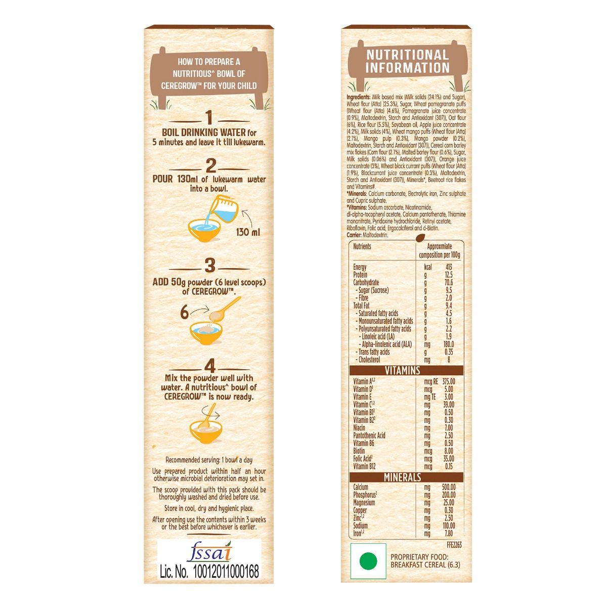 Nestle Ceregrow Multigrain Milk & Fruits Baby Cereal, 300 gm Refill Pack, Pack of 1 
