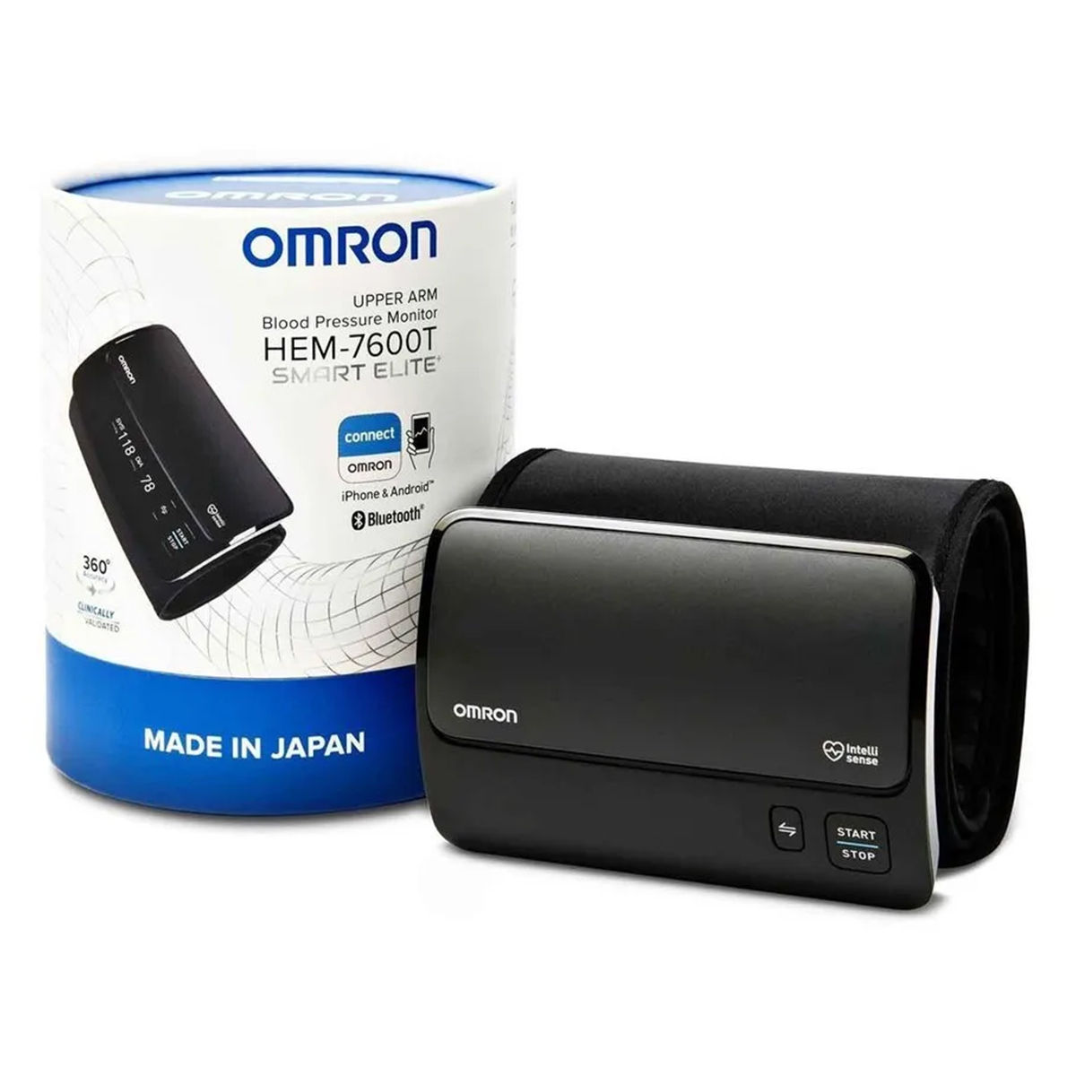 Omron Smart Elite+ HEM 7600T Upper Arm Blood Pressure Monitor, 1 Count, Pack of 1 