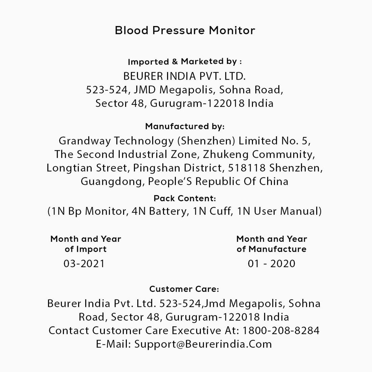 Beurer BC 32 Wrist Blood Pressure Monitor, 1 Count, Pack of 1 