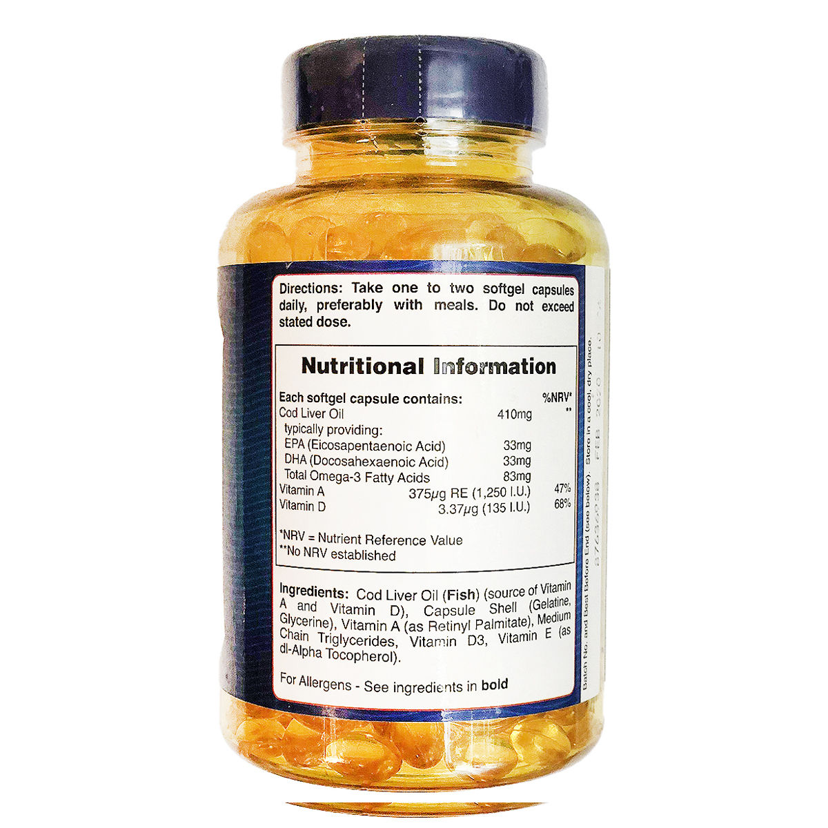 Holland & Barrett Cod Liver Oil 410 mg, 60 Capsules Price, Uses, Side Effects, Composition