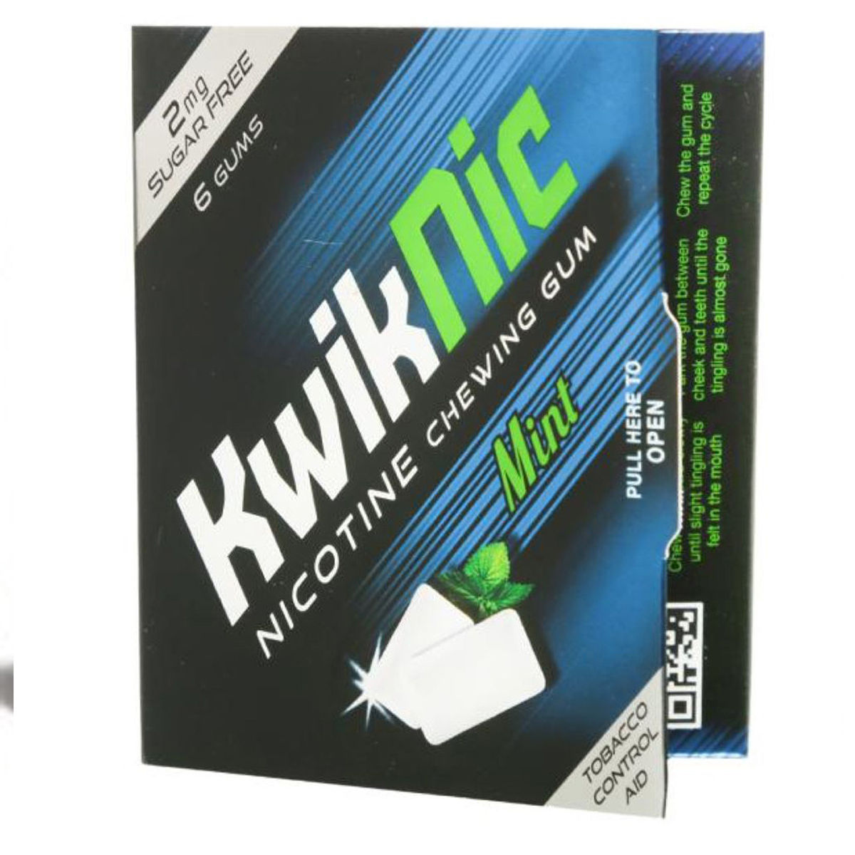 Buy Kwiknic Nicotine 2 mg Mint Flavour, 6 Chewing Gum Online