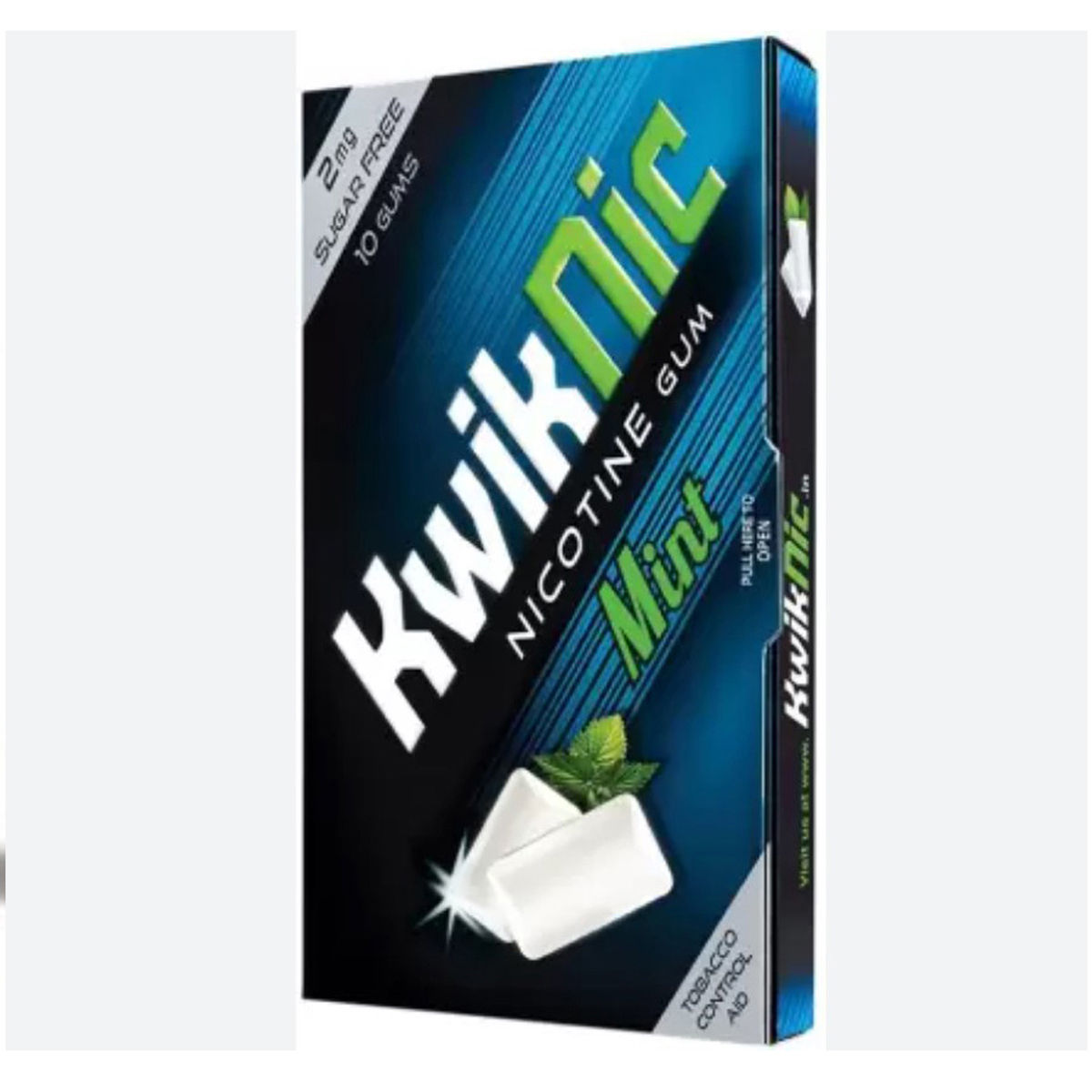 Buy Kwiknic Nicotine 2 mg Mint Flavour, 10 Chewing Gum Online