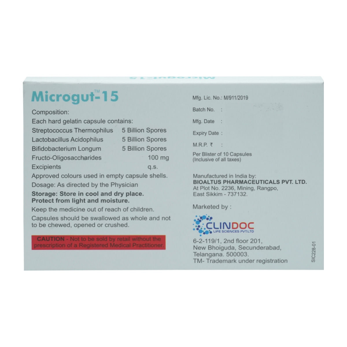 Microgut-15 Capsule 10's Price, Uses, Side Effects, Composition ...