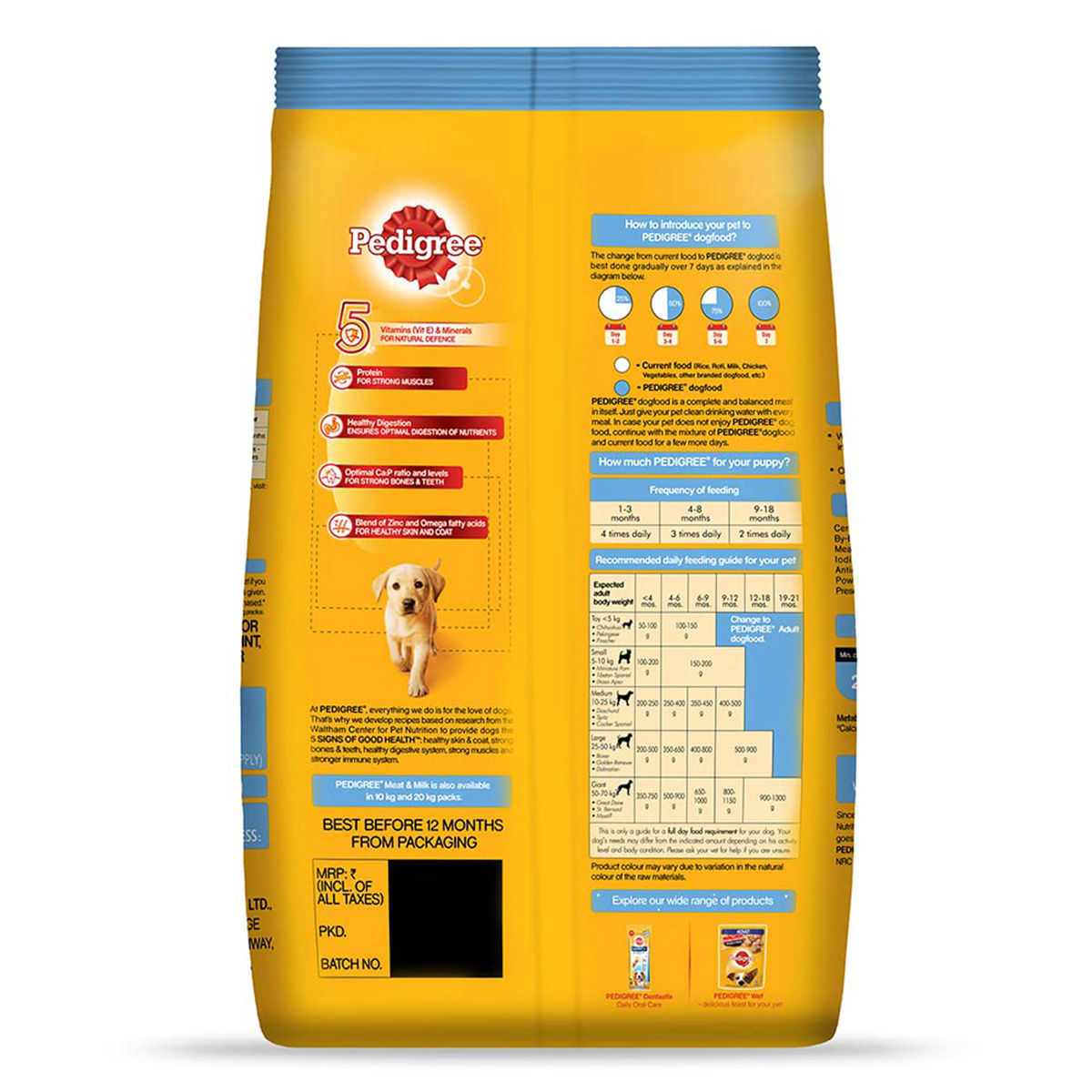 Pedigree Puppy Meat N Milk Dog Food, 3 Kg Price, Uses, Side Effects