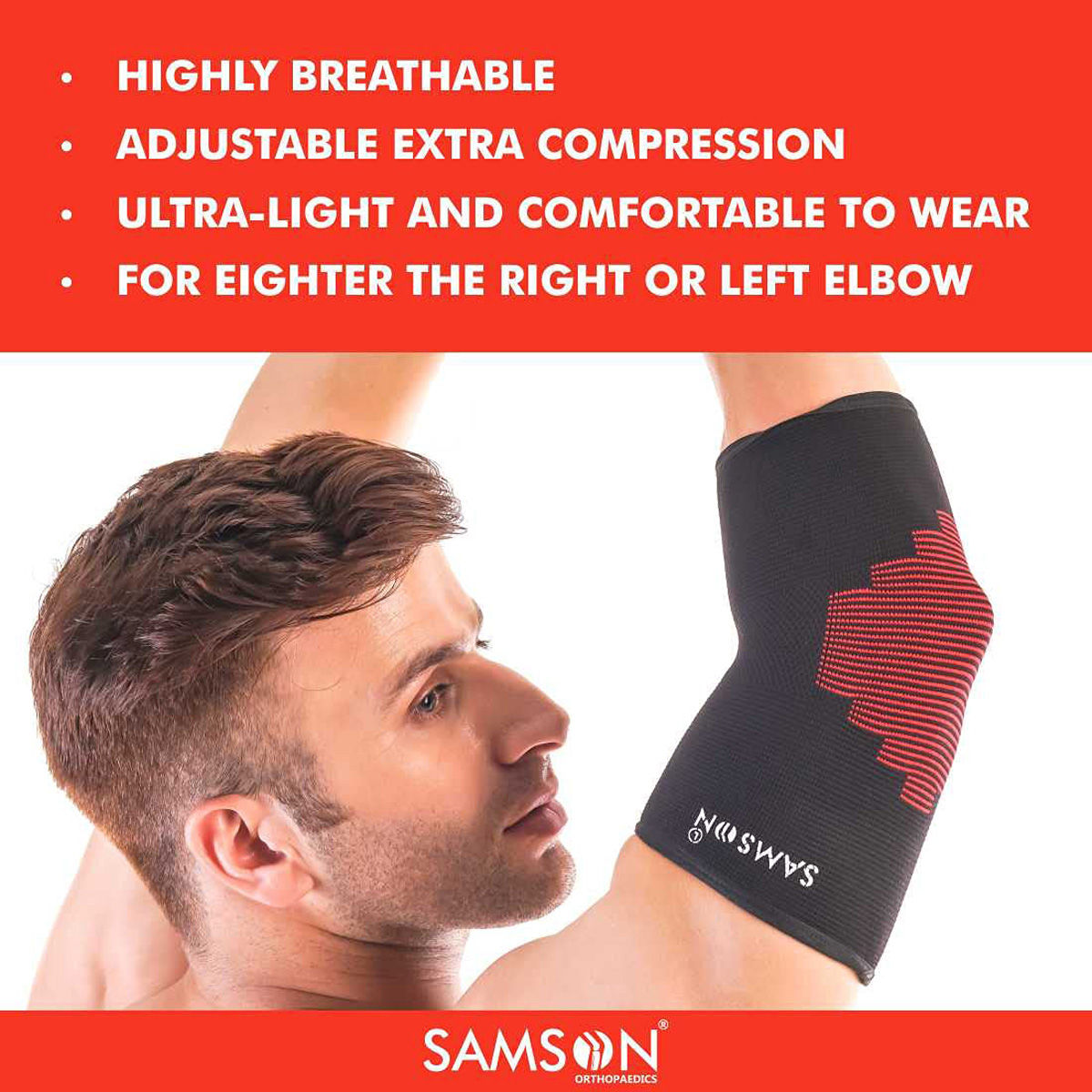 Samson Tennis Elbow Support WR-0816 Large, 1 Pair Price, Uses, Side ...