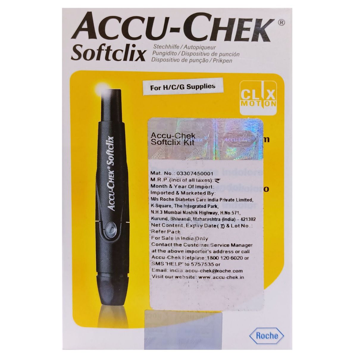 Accu-Chek Softclix Lancing Device, 1 Count, Pack of 1 