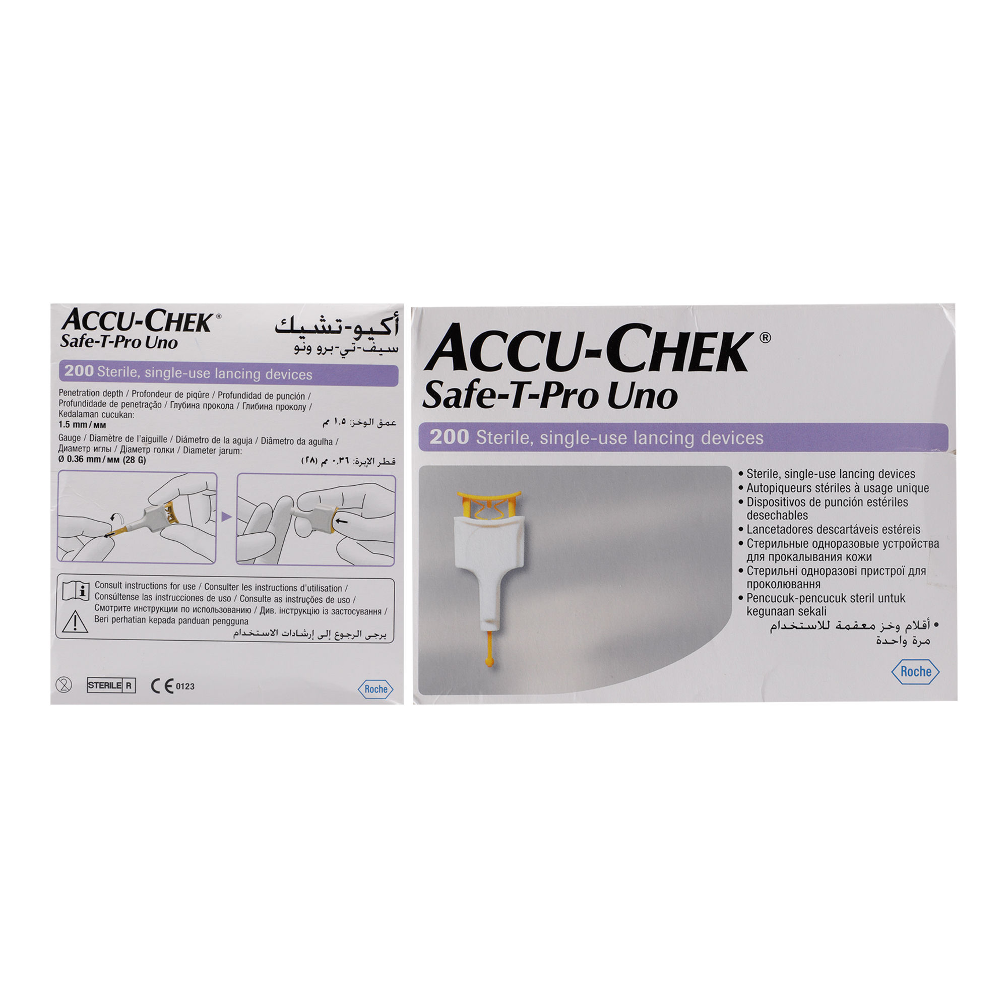 Accu-Chek Safe-T-Pro Uno Lancets, 200 Count, Pack of 1 