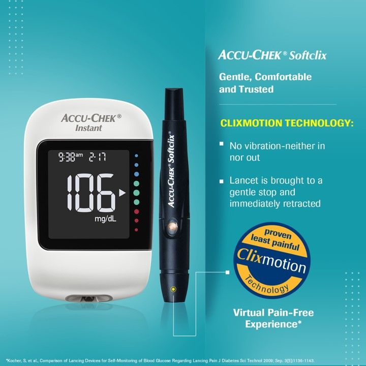 Accu-Chek Instant Wireless Blood Glucose Monitoring System With 10 Free Test Strips, 1 Kit, Pack of 1 