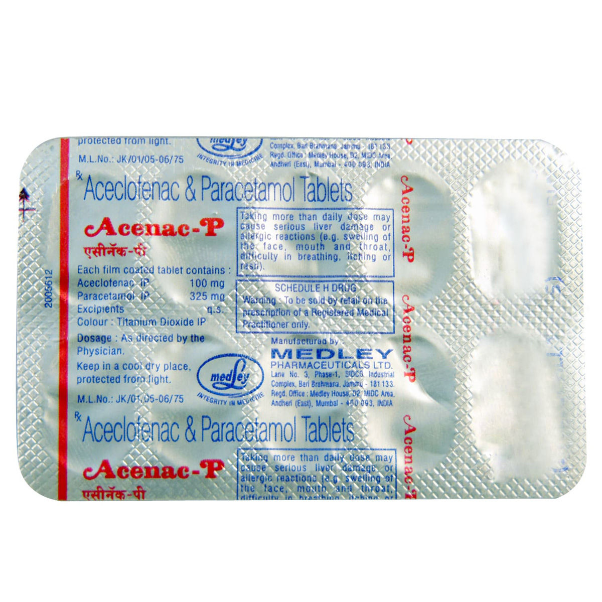 Acenac P Tablet 10's Price, Uses, Side Effects, Composition - Apollo ...