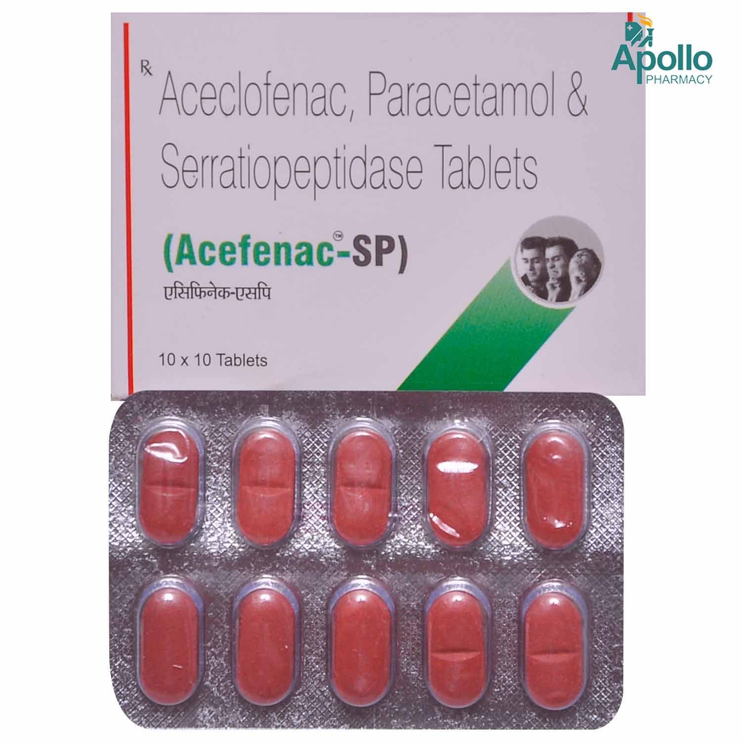 Acefenac SP Tablet 10's, Pack of 10 TABLETS