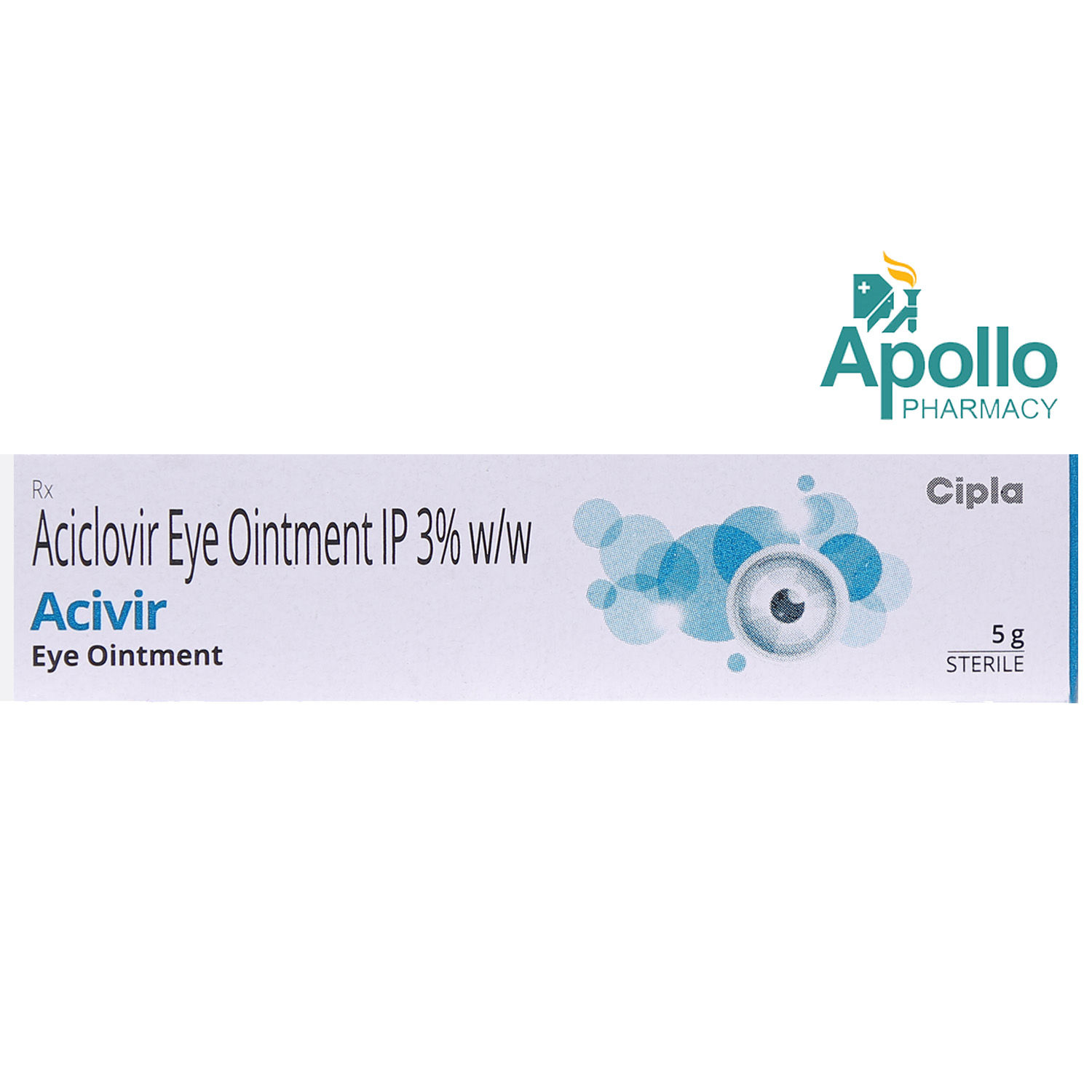 Acivir Eye Ointment 5 gm, Pack of 1 EYE OINTMENT