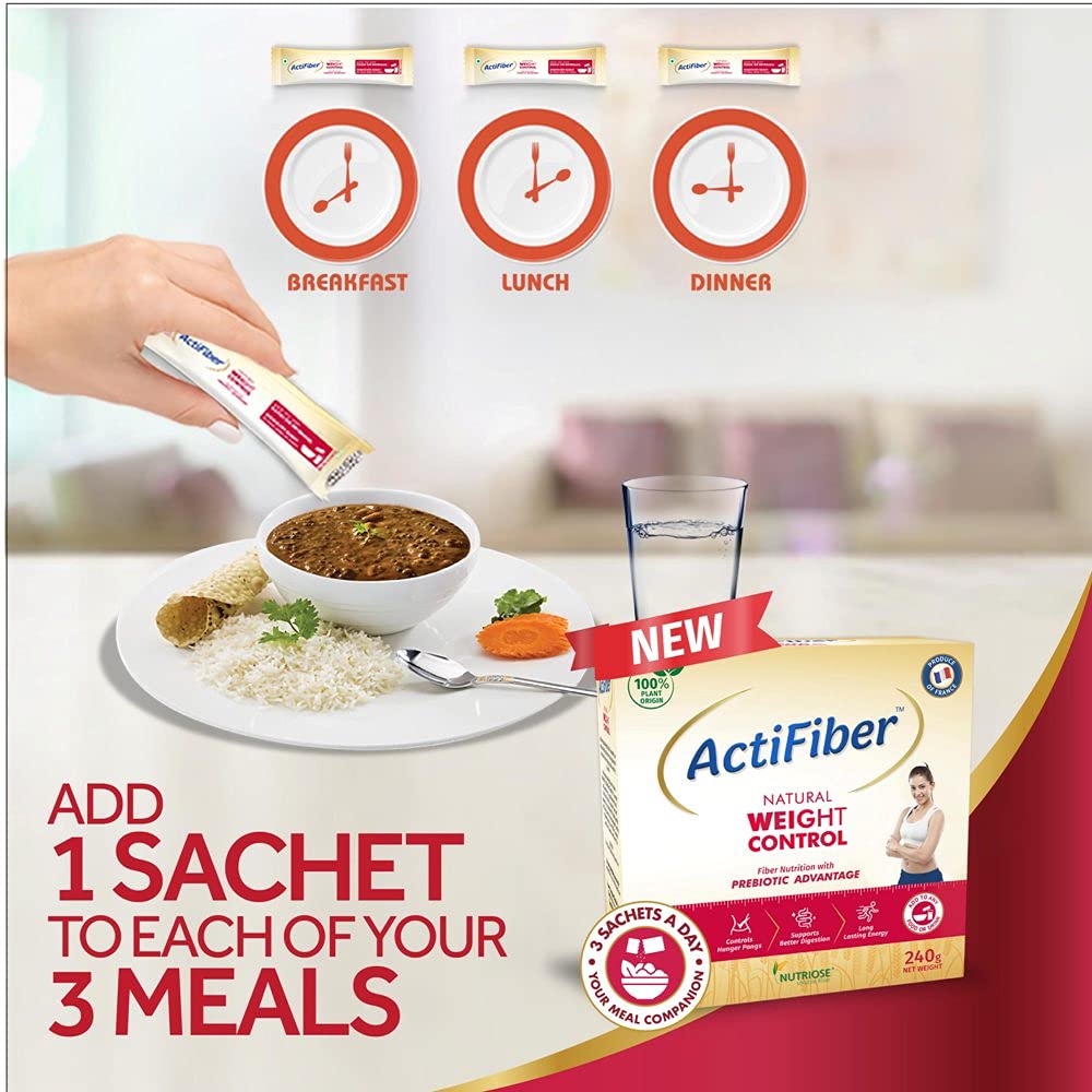 ActiFiber Natural Weight Control, 240 gm (30 sachets x 8 gm), Pack of 1 